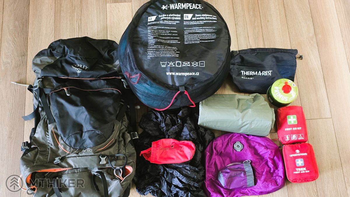 Batoh, spanie a lekárnička Batoh, spanie a lekárnička, výbava na turistiku, výbava na kemping, camping, camp