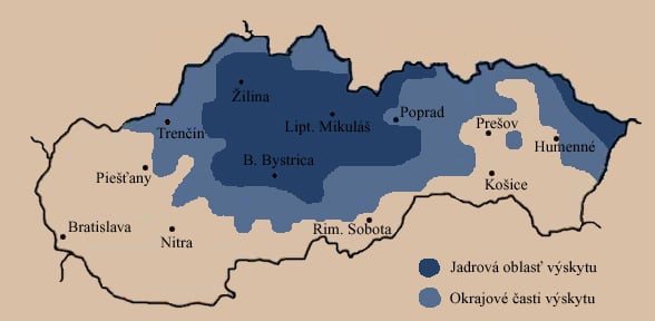 Mapa výskytu medveďa hnedého; zdroj: medvede.sk medveď, medveď hnedý, útok medveďa, premnoženie medveďov, výskyt medveďa