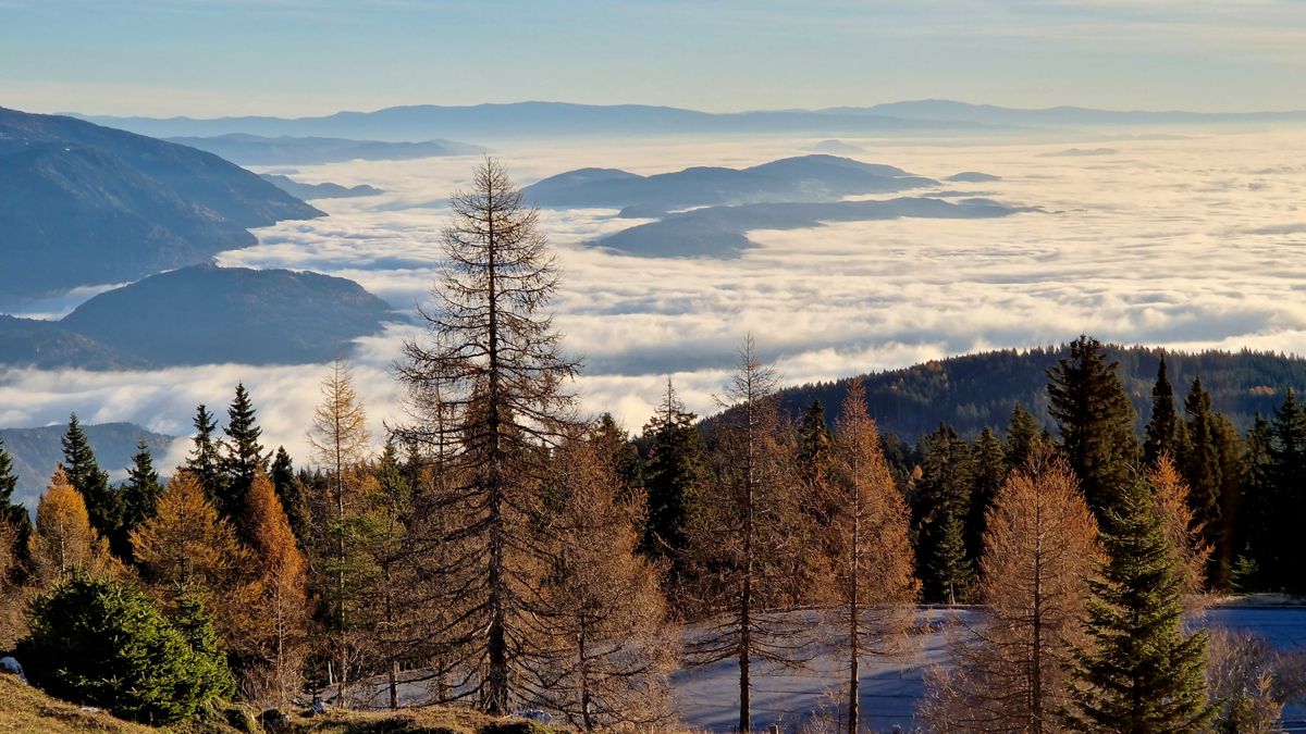 Ponad oblaky na Villacher Alpenstrasse. Ponad oblaky na Villacher Alpenstrasse