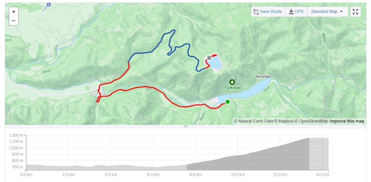Samotné stúpanie sa začína v časti Kráľovej Lehoty s názvom Svarín. Zdroj: strava.com tip na výlet Čierny Váh