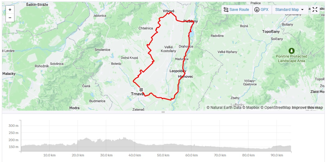 Tento 95 km dlhý okruh je výborným tipom na gravelovanie v okolí.